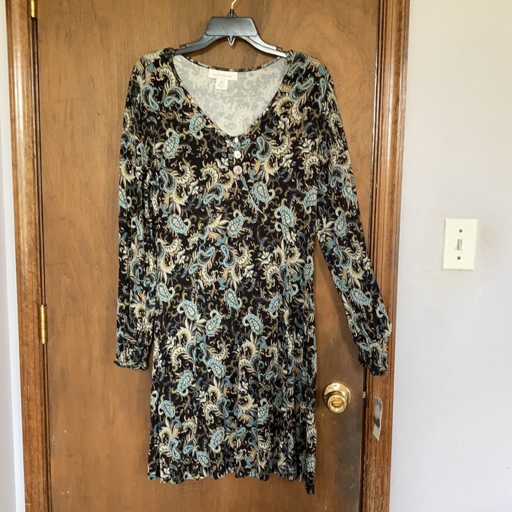 Relisted Skyes the Limit floral print smock detail dress soft w stretch boho 3X - Picture 3 of 17
